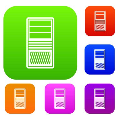 Siyah bilgisayar sistem biriminin koleksiyonu ayarla