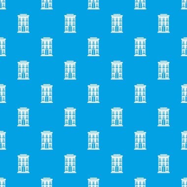 Otel binası desen kesintisiz mavi