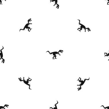 Tyrannosaur'u dinozor desen sorunsuz siyah