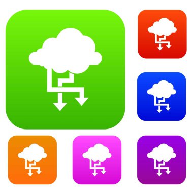 Bulut ve okları koleksiyonu ayarla