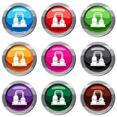 Petrol işleme fabrika 9 koleksiyonu ayarla