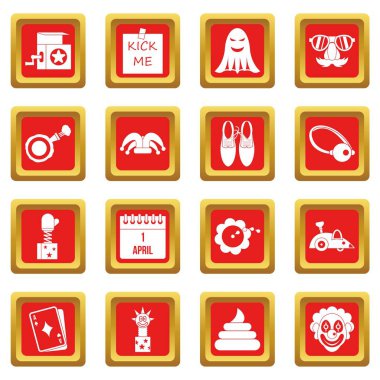 Nisan bir gün simgeler kırmızı ayarla