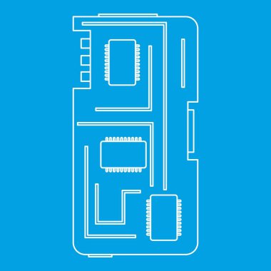 Telefon çip simgesi, anahat stili