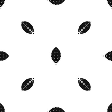 Erik yaprağı deseni sorunsuz siyah