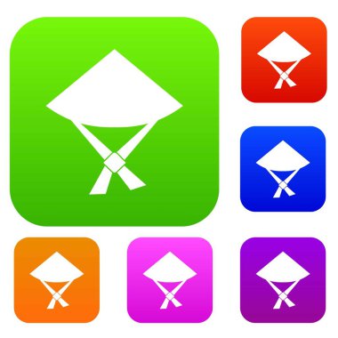 Vietnamca şapka koleksiyonu ayarla