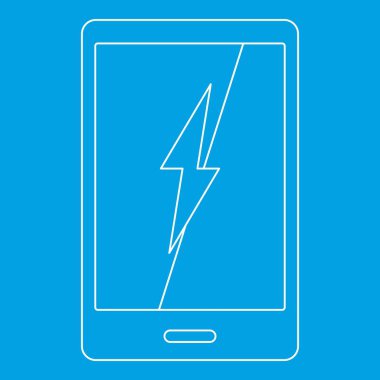 Uyarı telefon simgesi, anahat stili