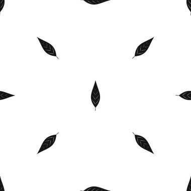 Willow desen sorunsuz siyah yaprak