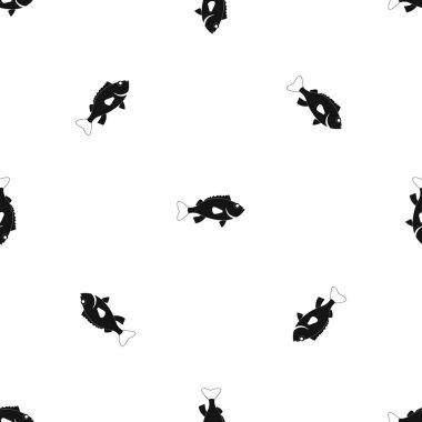 Levrek balığı sorunsuz siyah desen