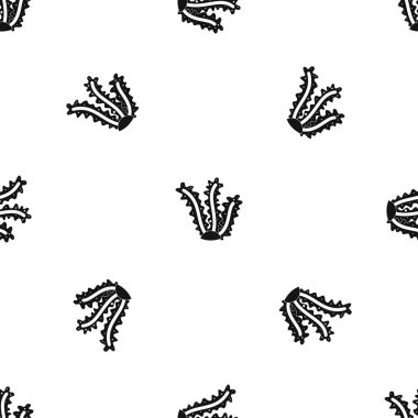 Deniz yosunu desen sorunsuz siyah