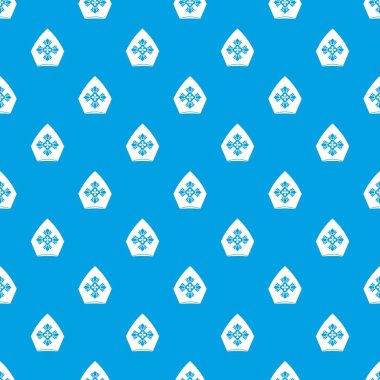 Hıristiyan şapka desen kesintisiz mavi