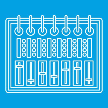 Ses stüdyo kayıt ekipman simgesi, anahat stili