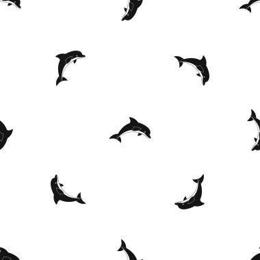 Atlama yunus desen sorunsuz siyah