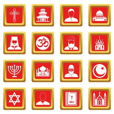 Dini sembol simgeler kırmızı ayarla