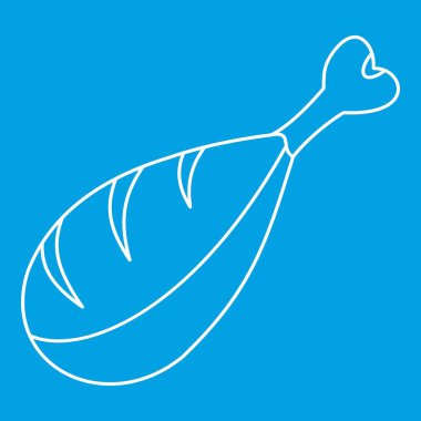 Kavrulmuş Bütün bacak simgesi, anahat stili