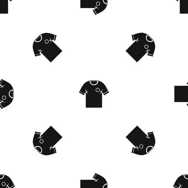 Fotbalové tričko vzor černá bezešvé triko — Stockový vektor