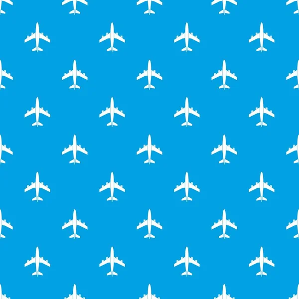 Modèle d'avion bleu sans couture — Image vectorielle