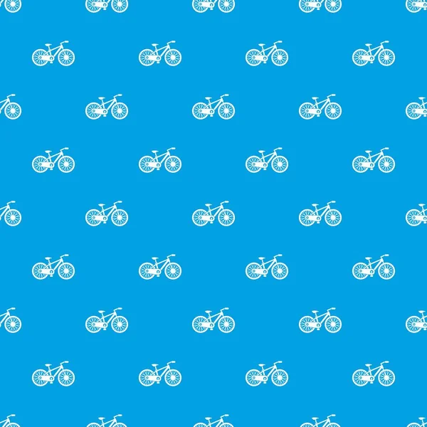 Bicycle pattern seamless blue — Stock Vector