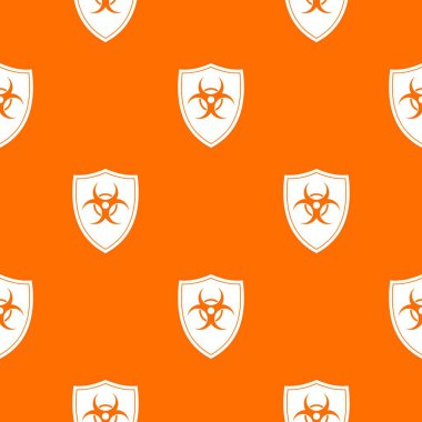 Kalkan bir biyolojik tehlike işareti ile Dikişsiz desen