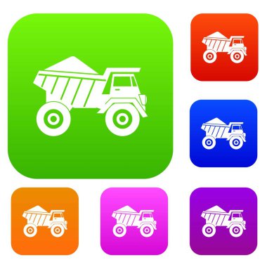 Damperli kamyon kum ile koleksiyonu ayarla