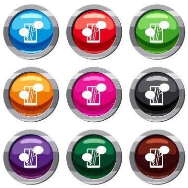 Telefonda konuşma balonu 9 koleksiyonu ayarla