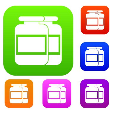 Sporcular için besin takviyesi koleksiyonu ayarla