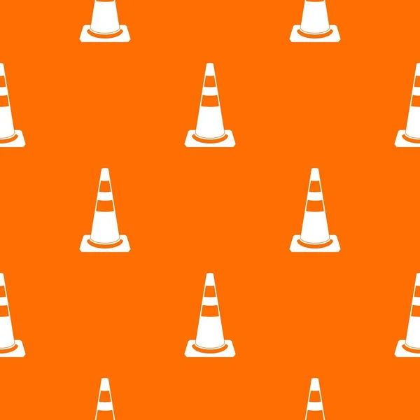 Traffic cone pattern seamless — Stock Vector