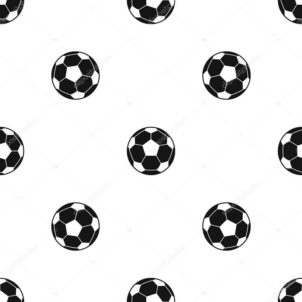 Football soccer ball pattern seamless black