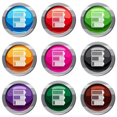 Pil göstergeleri 9 koleksiyonu ayarla