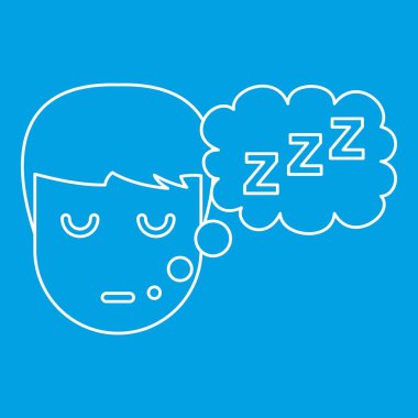 Çocuk simgesi uyku, anahat stili