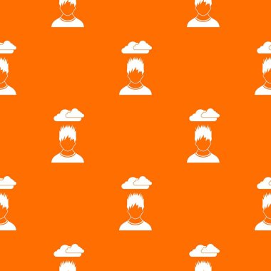 Depresif adam ile onun baş model sorunsuz üzerinde kara bulutlar