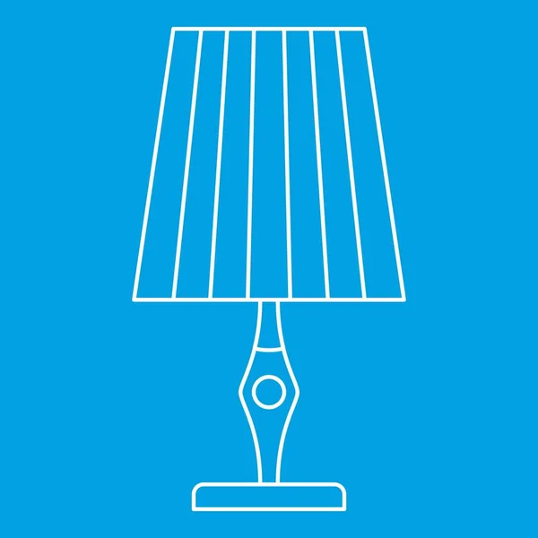 Icono de lámpara de mesa vintage, estilo de esquema — Vector de stock