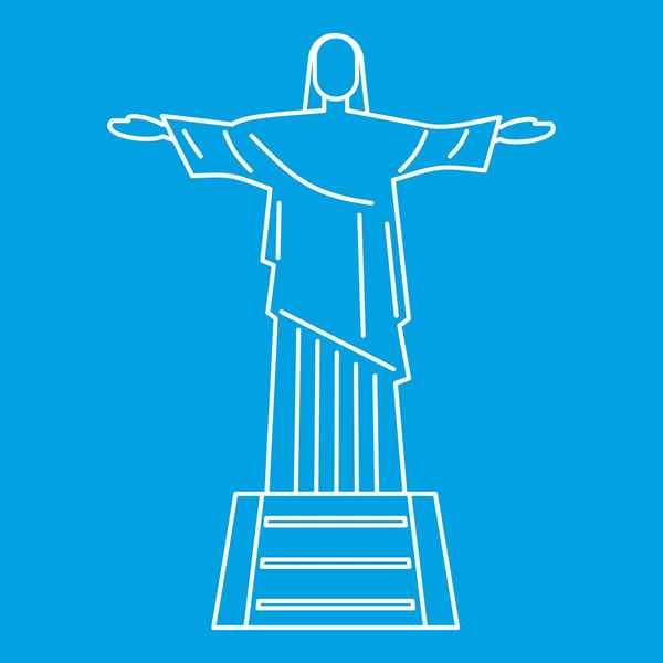 Άγαλμα του Ιησού Χριστού, Ρίο ντε Τζανέιρο εικονίδιο — Διανυσματικό Αρχείο