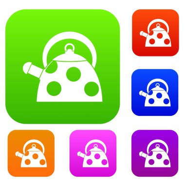 Beyaz noktalar su ısıtıcısı koleksiyonu ayarla