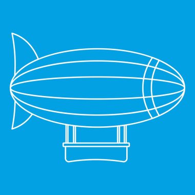 Keşif balonu uçak uçan simgesi, anahat stili