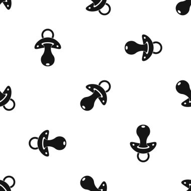 Bebek emziği desen sorunsuz siyah