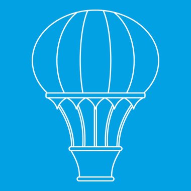 Sıcak hava balonu sepet simgesi, anahat stili ile