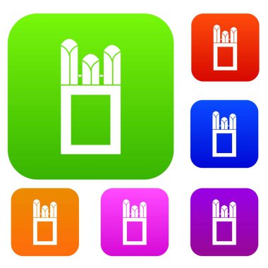 Karton kutu set koleksiyonundaki tebeşirler