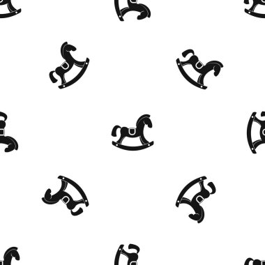 Oyuncak at desen sorunsuz siyah