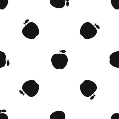 Apple desen sorunsuz siyah