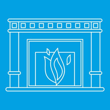 Şömine simgesi, anahat stili