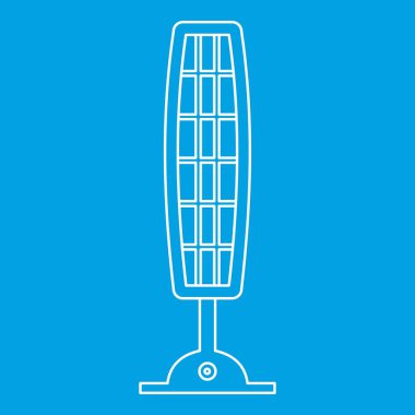 Kızılötesi quartz ısıtıcının. simge, anahat stili