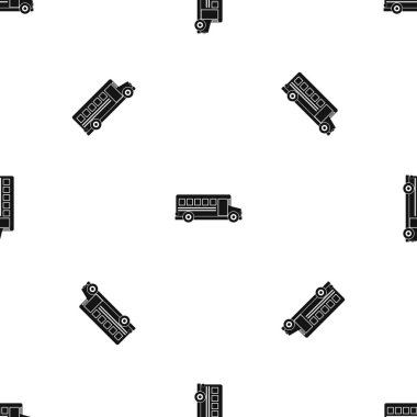 Okul otobüsü desen sorunsuz siyah