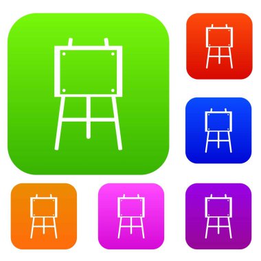 Ahşap şövale koleksiyonu ayarla