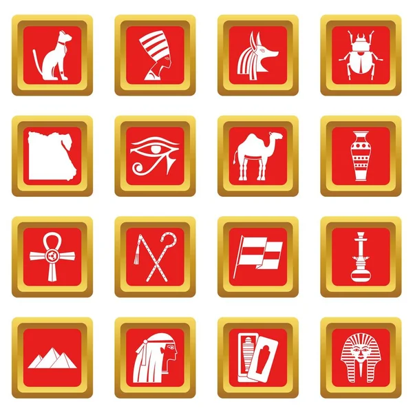 Kırmızı Mısır seyahat öğeler Icons set