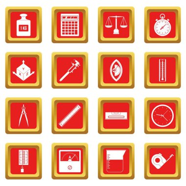 Ölçü hassas simgeler kırmızı ayarla