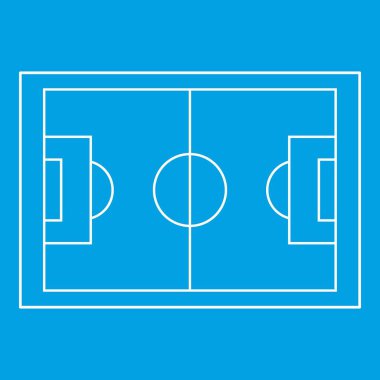 Futbol saha simgesi, basit tarzı
