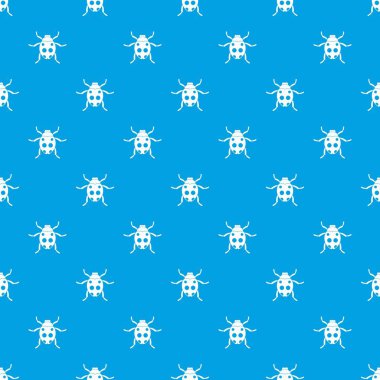 Uğur böceği deseni kesintisiz mavi