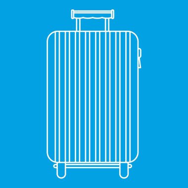 Tekerlek simgesi üzerindeki bavul, taslak biçimi