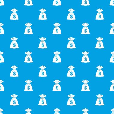 Dolar desen kesintisiz mavi ile çanta