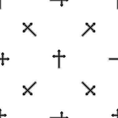 Kutsal Haç desen sorunsuz siyah